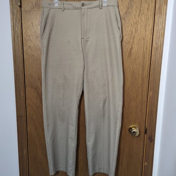 Men's Greg Norman Stretch Pocket Travel Pant 32Wx32L Beige weave - Picture 1 of 5